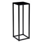 Stand metalic Piatto, depozitare plante si flori, tip coloana, inaltime 60 cm, stil minimalist, negru mat