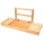 Raft din bambus pentru baie, glisant, lungime 50-85 cm, suporturi pahare, natur Raft din bambus pentru baie, glisant, lungime 50-85 cm, suporturi pahare, natur