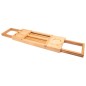 Raft din bambus pentru baie, glisant, lungime 50-85 cm, suporturi pahare, natur Raft din bambus pentru baie, glisant, lungime 50-85 cm, suporturi pahare, natur