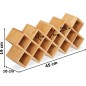 Raft condimente, set cu 18 borcanase, pozitionare verticala/orizontala, bambus, 19x10x45 cm Raft condimente, set cu 18 borcanase, pozitionare verticala/orizontala, bambus, 19x10x45 cm