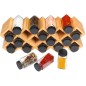 Raft condimente, set cu 18 borcanase, pozitionare verticala/orizontala, bambus, 19x10x45 cm Raft condimente, set cu 18 borcanase, pozitionare verticala/orizontala, bambus, 19x10x45 cm