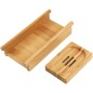 Raft pentru baie, HALIA, suport tableta, soclu lumanari, latime reglabila 75-111, bambus Raft pentru baie, HALIA, suport tableta, soclu lumanari, latime reglabila 75-111, bambus
