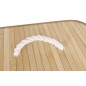 Cos de rufe din bambus, 2 compartimente, interior captusit, capacitate 100L, 60x52x32 cm, natural Cos de rufe din bambus, 2 compartimente, interior captusit, capacitate 100L, 60x52x32 cm, natural