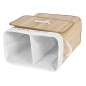 Cos de rufe din bambus, 2 compartimente, interior captusit, capacitate 100L, 60x52x32 cm, natural Cos de rufe din bambus, 2 compartimente, interior captusit, capacitate 100L, 60x52x32 cm, natural