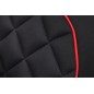 Scaun auto cu ISOFIX, tetiera reglabila, 100-150 cm, centura in 3 puncte, FWF, negru/rosu