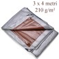 Prelata ranforsata impermeabila 3x4 m, 210g/mp, protectie UV+ si inghet, ochiuri otel 12 mm, PE Prelata ranforsata impermeabila 3x4 m, 210g/mp, protectie UV+ si inghet, ochiuri otel 12 mm, PE