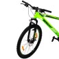 Bicicleta Mountain Bike, roti 26 inch, frana disc, cadru otel, schimbator Shimano, suspensii furca, verde neon Bicicleta Mountain Bike, roti 26 inch, frana disc, cadru otel, schimbator Shimano, suspensii furca, verde neon
