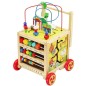 Premergator din lemn, cub educativ multifunctional, inaltime reglabila, 33x34x45,5-48 cm