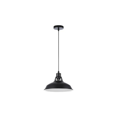 Lampa suspendata, stil industrial, soclu E27, maxim 60W, baza 10x2 cm, utilizare in interior, neagra