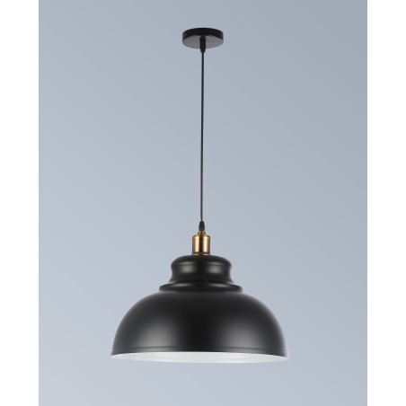 Lampa suspendata pentru living, 60W, abajur 40 cm, design modern, cadru otel