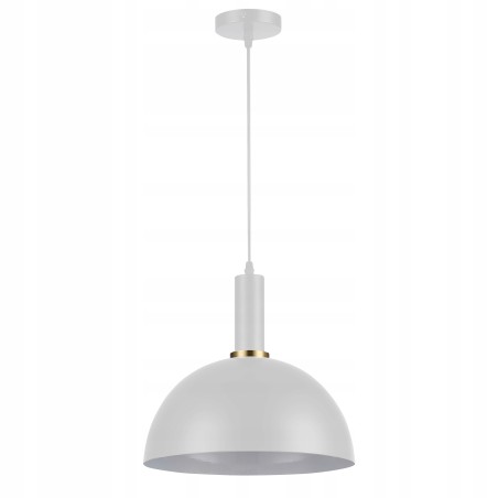 Lustra suspendata LED, moderna, soclu E27, IP20, abajur 30 cm, otel si aluminiu