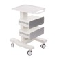 Dulap cosmetic mobil, 2 compartimente depozitare, usi magnetice, 70x36.5x48 cm, metal/plastic, alb Dulap cosmetic mobil, 2 compartimente depozitare, usi magnetice, 70x36.5x48 cm, metal/plastic, alb
