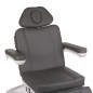 Fotoliu cosmetic electric reglabil, cu incalzire, telecomanda, lungime 184-206 cm, sarcina maxima 160 kg, piele eco gri