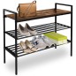 Pantofar stil industrial, 2 rafturi sarcina maxima 30 kg, 1 spatiu depozitare, 65x30x80 cm Pantofar stil industrial, 2 rafturi sarcina maxima 30 kg, 1 spatiu depozitare, 65x30x80 cm