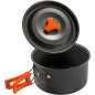 Set vase gatit si tacamuri camping, doua cani, husa transport, aluminiu anodizat Set vase gatit si tacamuri camping, doua cani, husa transport, aluminiu anodizat