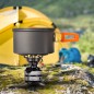 Set vase gatit si tacamuri camping, doua cani, husa transport, aluminiu anodizat Set vase gatit si tacamuri camping, doua cani, husa transport, aluminiu anodizat