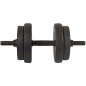 Set 2 gantere cauciucate reglabile 8kg, maner antialunecare, negru Set 2 gantere cauciucate reglabile 8kg, maner antialunecare, negru