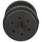 Set 2 gantere cauciucate reglabile 8kg, maner antialunecare, negru Set 2 gantere cauciucate reglabile 8kg, maner antialunecare, negru