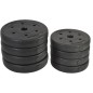 Set 2 gantere cauciucate reglabile 8kg, maner antialunecare, negru Set 2 gantere cauciucate reglabile 8kg, maner antialunecare, negru
