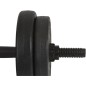 Set 2 gantere cauciucate reglabile 8kg, maner antialunecare, negru Set 2 gantere cauciucate reglabile 8kg, maner antialunecare, negru