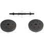 Set 2 gantere cauciucate reglabile 8kg, maner antialunecare, negru Set 2 gantere cauciucate reglabile 8kg, maner antialunecare, negru