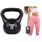 Kettlebell cauciucat Enero Fit 10kg , maner ergonomic, negru Kettlebell cauciucat Enero Fit 10kg , maner ergonomic, negru