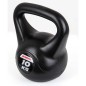 Kettlebell cauciucat Enero Fit 10kg , maner ergonomic, negru Kettlebell cauciucat Enero Fit 10kg , maner ergonomic, negru