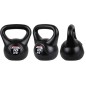 Kettlebell cauciucat Enero Fit 10kg , maner ergonomic, negru Kettlebell cauciucat Enero Fit 10kg , maner ergonomic, negru