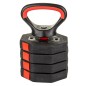 Set fitness 3in1 10kg, Kettlebell, gantera, manere prindere, negru Set fitness 3in1 10kg, Kettlebell, gantera, manere prindere, negru