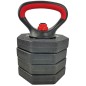 Set fitness 3in1 10kg, Kettlebell, gantera, manere prindere, negru Set fitness 3in1 10kg, Kettlebell, gantera, manere prindere, negru