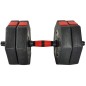 Set fitness 3in1 10kg, Kettlebell, gantera, manere prindere, negru Set fitness 3in1 10kg, Kettlebell, gantera, manere prindere, negru