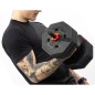 Set fitness 3in1 10kg, Kettlebell, gantera, manere prindere, negru Set fitness 3in1 10kg, Kettlebell, gantera, manere prindere, negru