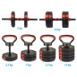 Set fitness 3in1 10kg, Kettlebell, gantera, manere prindere, negru Set fitness 3in1 10kg, Kettlebell, gantera, manere prindere, negru