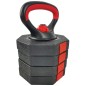 Set fitness 3in1 10kg, Kettlebell, gantera, manere prindere, negru Set fitness 3in1 10kg, Kettlebell, gantera, manere prindere, negru