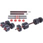 Set gantere si haltera Pure 2 Improve 30 kg, maner ergonomic, negru