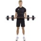 Set gantere si haltera Pure 2 Improve 40 kg, maner ergonomic, negru