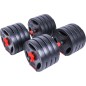 Set gantere si haltera Pure 2 Improve 40 kg, maner ergonomic, negru
