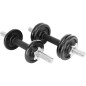 Set gantere metal reglabile, 15kg, maner ergonomic, negru Set gantere metal reglabile, 15kg, maner ergonomic, negru