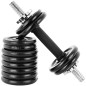 Set gantere metal reglabile, 15kg, maner ergonomic, negru Set gantere metal reglabile, 15kg, maner ergonomic, negru