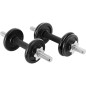 Set gantere metal reglabile, 15kg, maner ergonomic, negru Set gantere metal reglabile, 15kg, maner ergonomic, negru