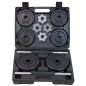 Gantere reglabile metal 19kg, maner ergonomic, negru Gantere reglabile metal 19kg, maner ergonomic, negru