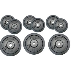 Set 2 discuri fitness metal 2,5kg, diametru 30 mm, negru