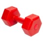 Set 2 gantere cauciucate Enero Fit 3 kg, maner ergonomic, rosu Set 2 gantere cauciucate Enero Fit 3 kg, maner ergonomic, rosu