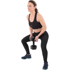 Set 2 gantere cauciucate Enero Fit 5kg, maner ergonomic, negru