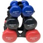 Set 6 gantere cauciucate Enero Fit, 12kg, maner ergonomic, suport inclus, multicolor Set 6 gantere cauciucate Enero Fit, 12kg, maner ergonomic, suport inclus, multicolor