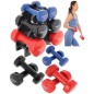 Set 6 gantere cauciucate Enero Fit, 12kg, maner ergonomic, suport inclus, multicolor Set 6 gantere cauciucate Enero Fit, 12kg, maner ergonomic, suport inclus, multicolor