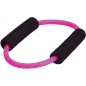 Extensor cu manere pentru exercitii fitness, multifunctional, manere ergonomice, 51cm, roz Extensor cu manere pentru exercitii fitness, multifunctional, manere ergonomice, 51cm, roz