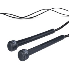 Coarda de sarit, lungime 285 cm, manere antiderapante, PVC, negru