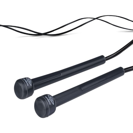 Coarda de sarit, lungime 285 cm, manere antiderapante, PVC, negru