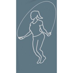 Coarda de sarit, lungime 285 cm, manere antiderapante, PVC, negru